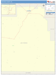 Jim Hogg County Wall Map Color Cast Style